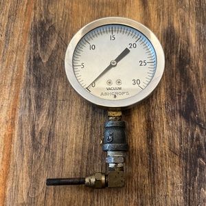 ASHCROFT Industrial Vacuum Gauge: 30 to 0 in Hg